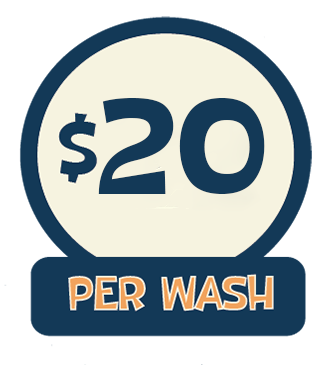 $40 per month - $22 per wash - big kahuna