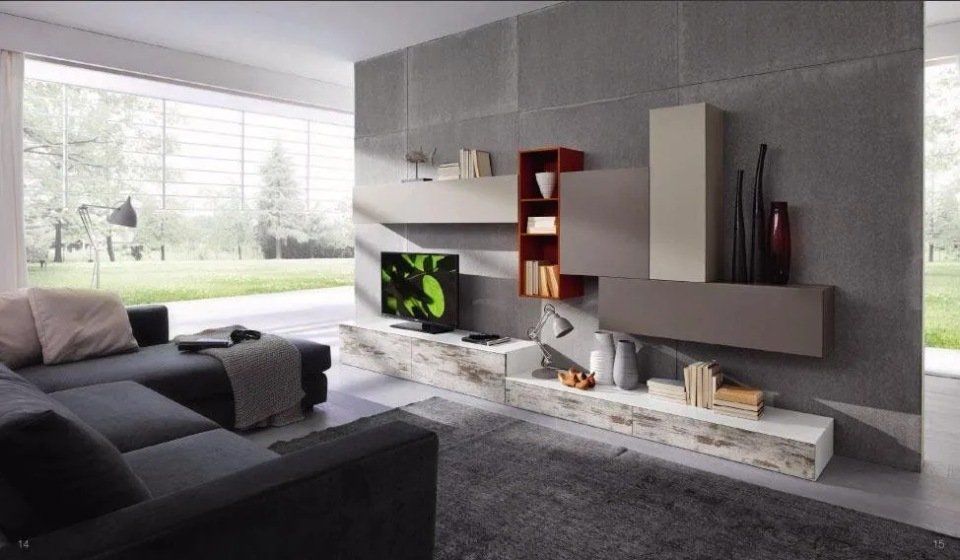 zona giorno con arredi moderni