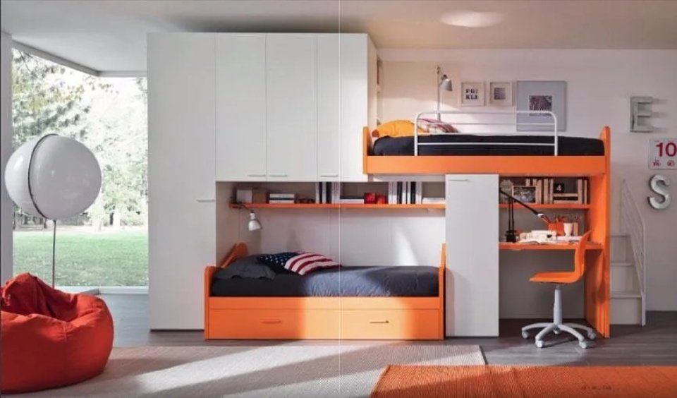 cameretta per bambini con arredi moderni