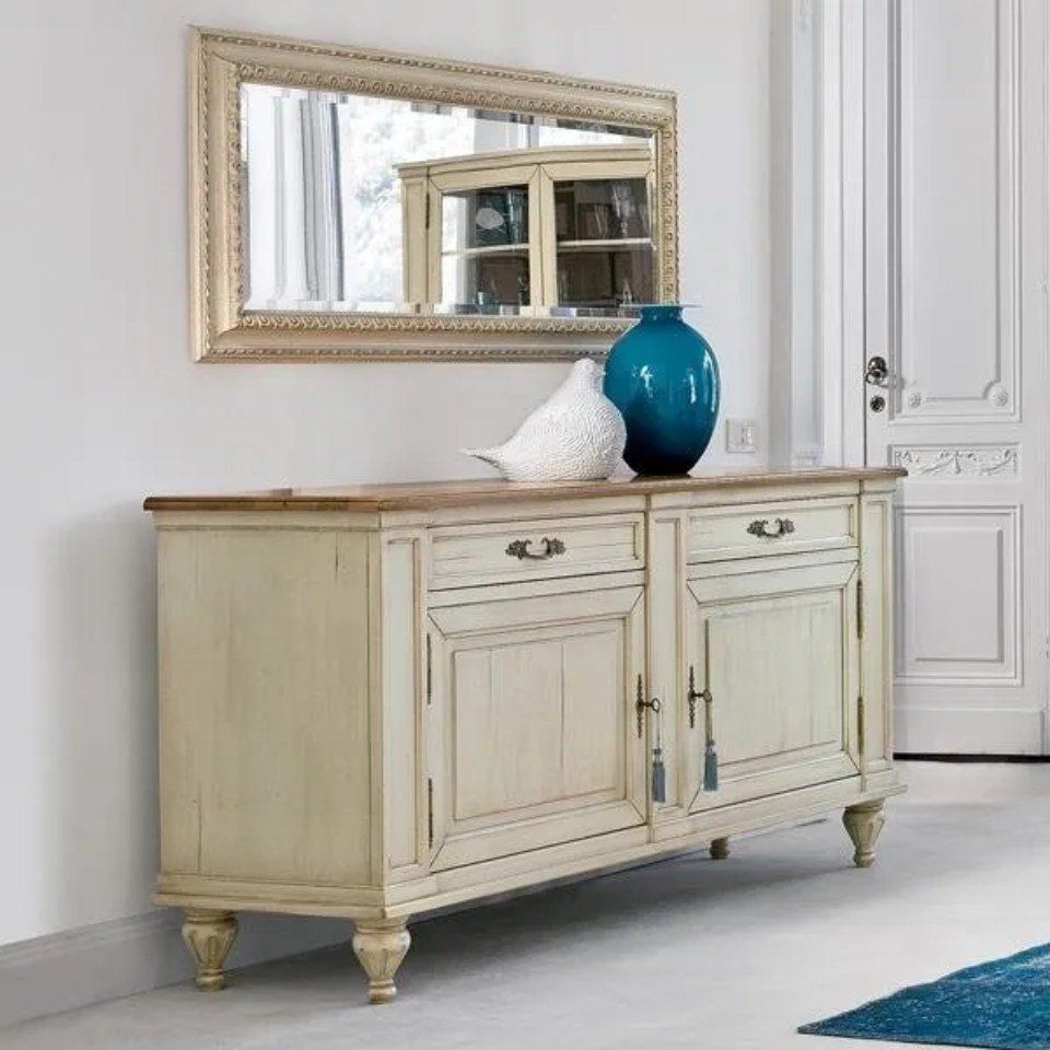 specchio coordinato al mobile per la zona giorno