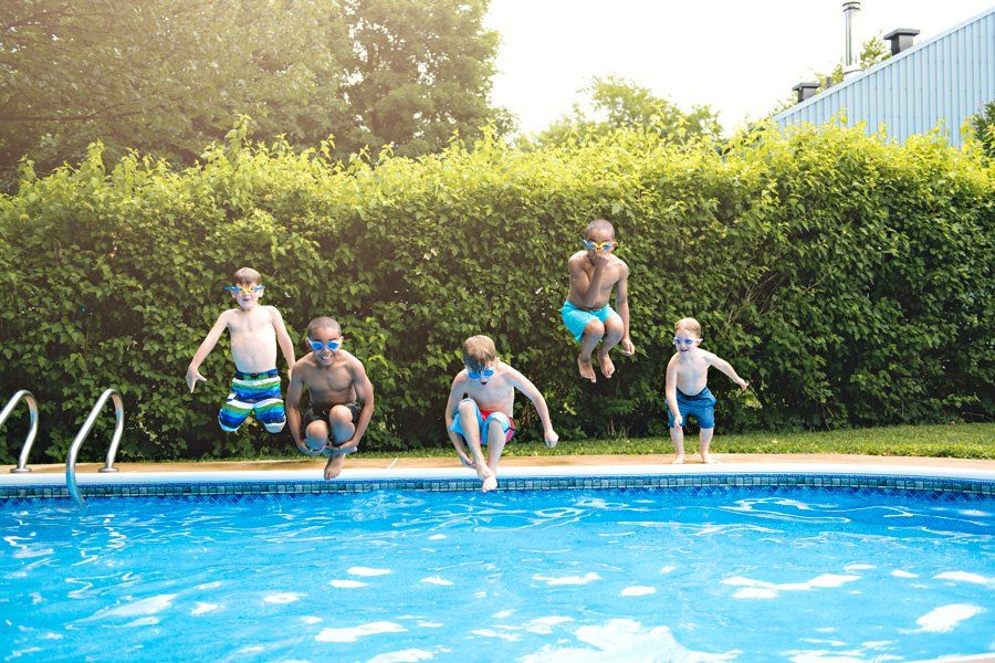 Children Jumping On The Pool — Liverpool, NY — CoolWaters Pool & Spa