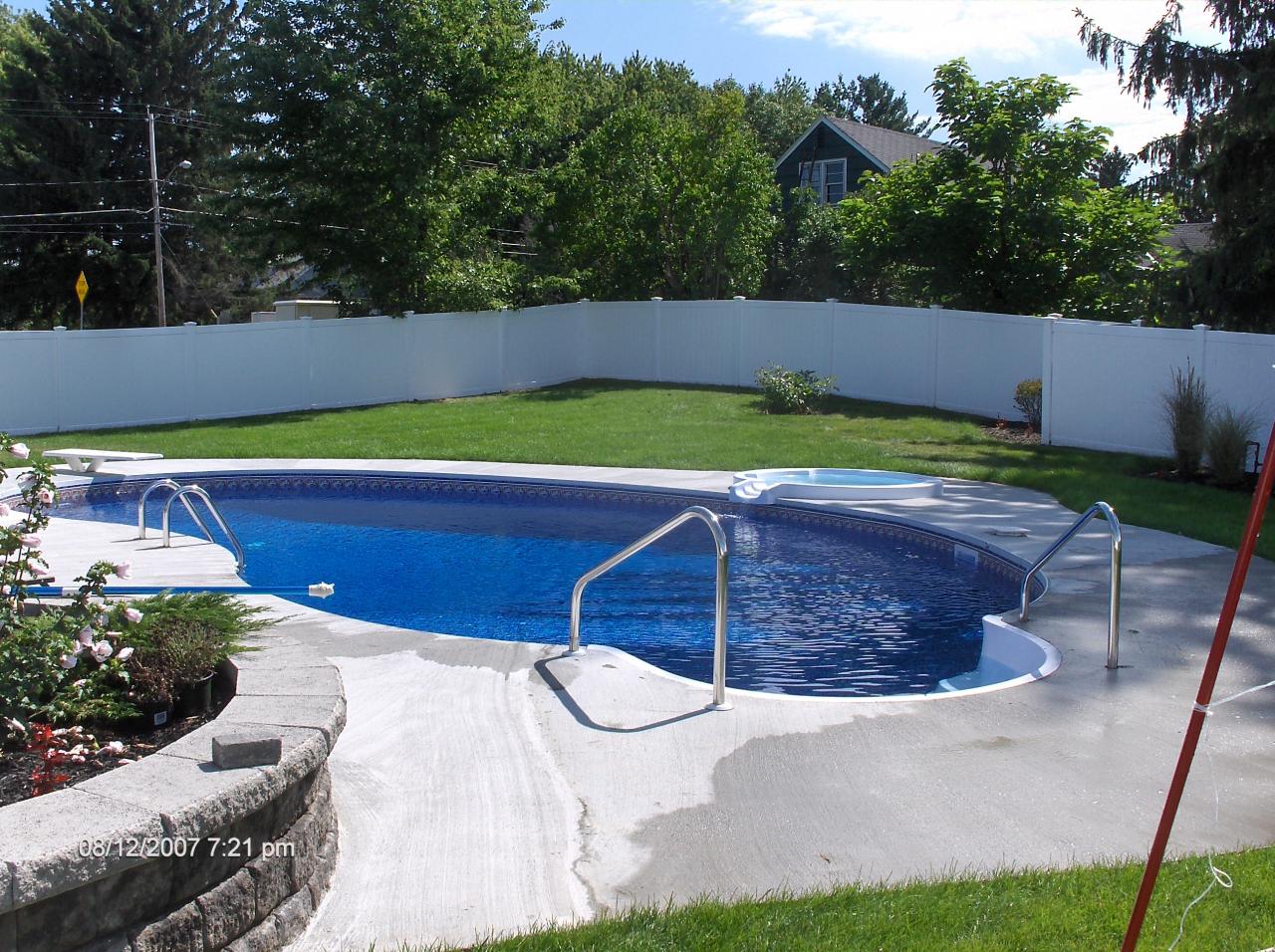 Pool With Handrail — Liverpool, NY — CoolWaters Pool & Spa
