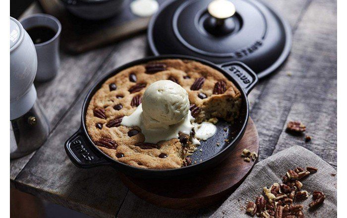 One Pan Cookie with Pecans and Chocolate