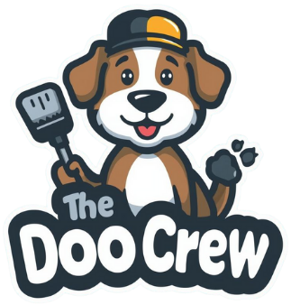 Dog cartoon with painter's cap holding brush and paw print, logo for 