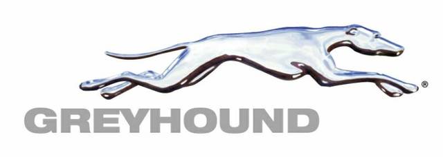 The logo for greyhound is a greyhound running on a white background.