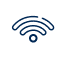 Wi-Fi symbol: blue lines radiating outwards, with a central dot, indicating wireless internet connection. | Driver's Choice