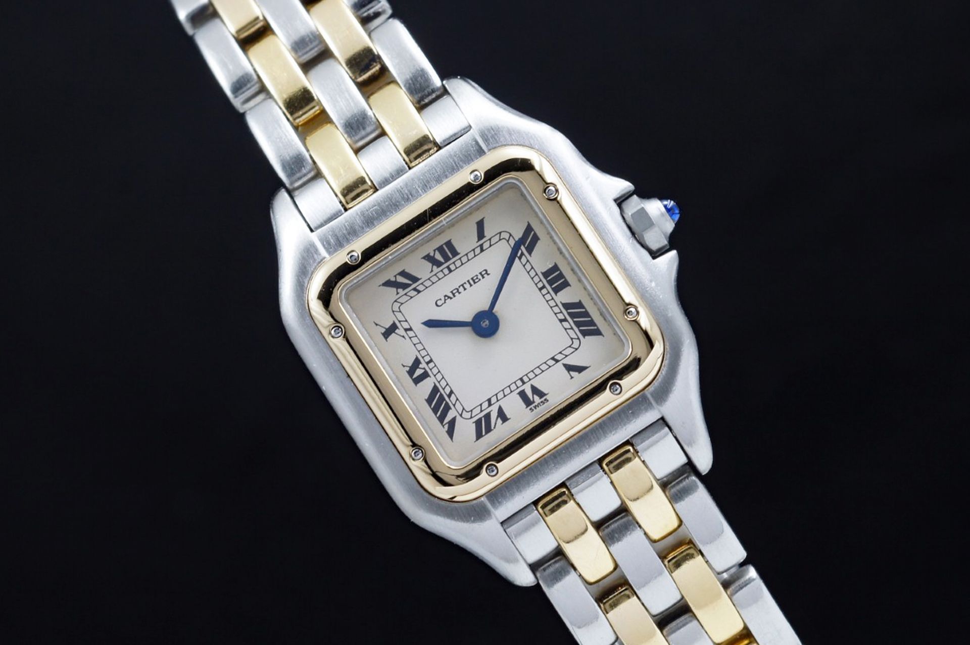 Foto horloge vooraanzicht op RobsWatchPlaza van een: Cartier Panthère st/g quartz 408328 / 6692