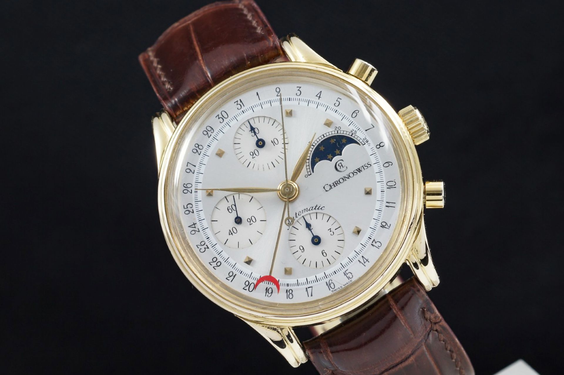 Foto horloge vooraanzicht op RobsWatchPlaza van een: Chronoswiss Lunar Chronograph 77990
