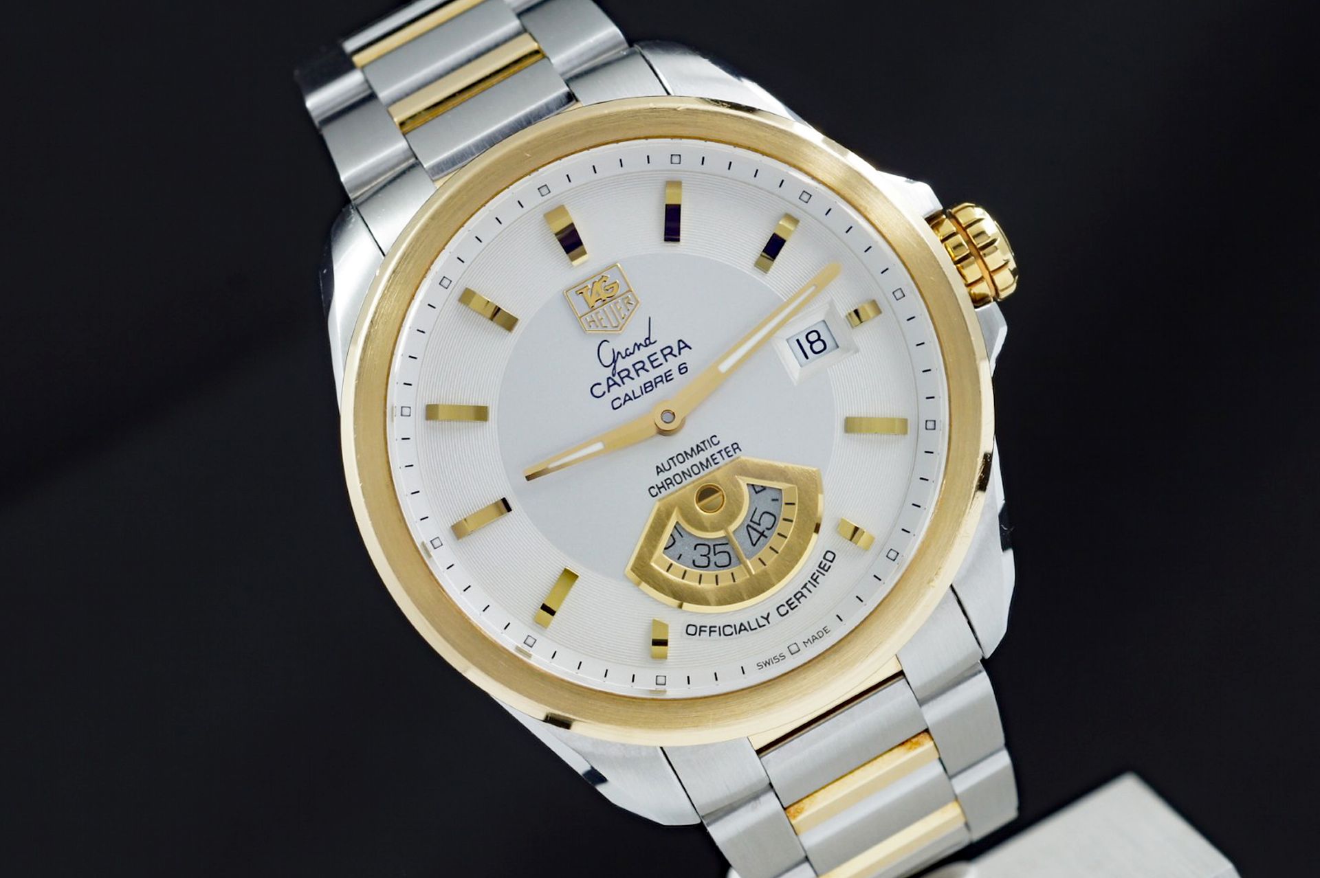 Foto horloge vooraanzicht op RobsWatchPlaza van een: TAG Heuer Grand Carrera Calibre 6 WAV515B