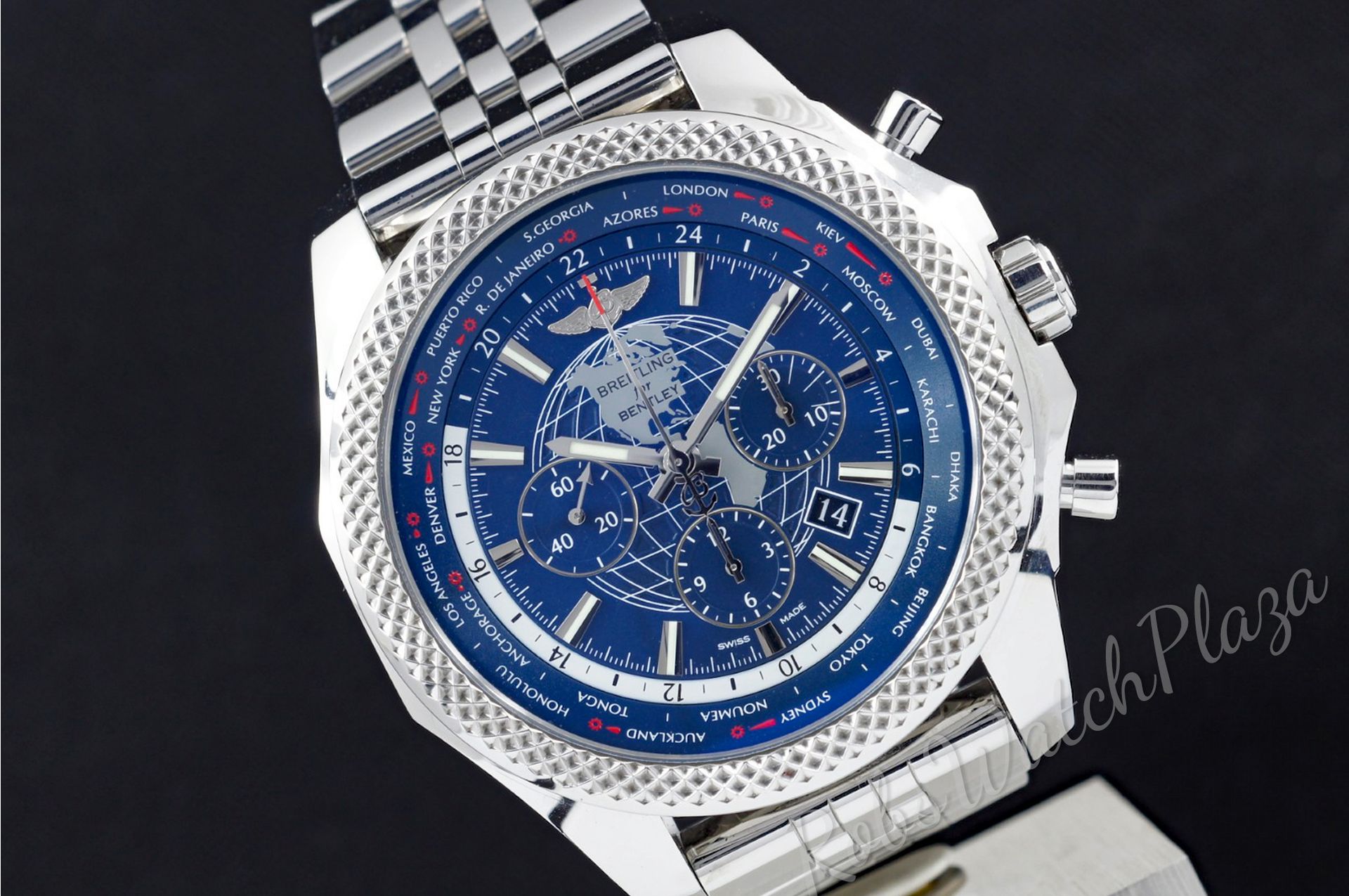 Foto horloge vooraanzicht op RobsWatchPlaza van een: Breitling for Bentley B05 Unitime AB0521V1/C918