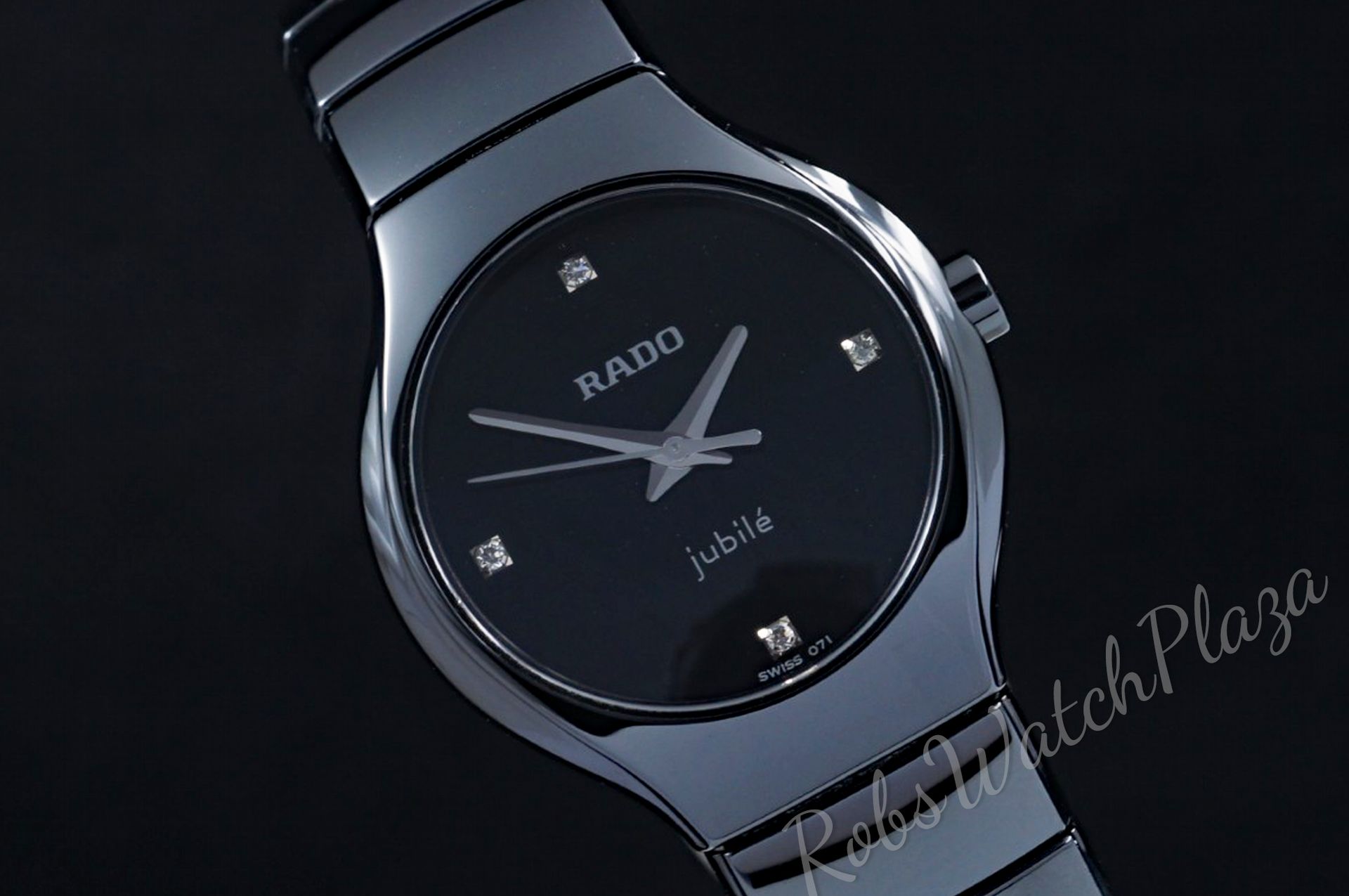 Foto horloge vooraanzicht op RobsWatchPlaza van een: Rado Diastar True Round Jubilé 01.318.0655.3.071 / R27655712