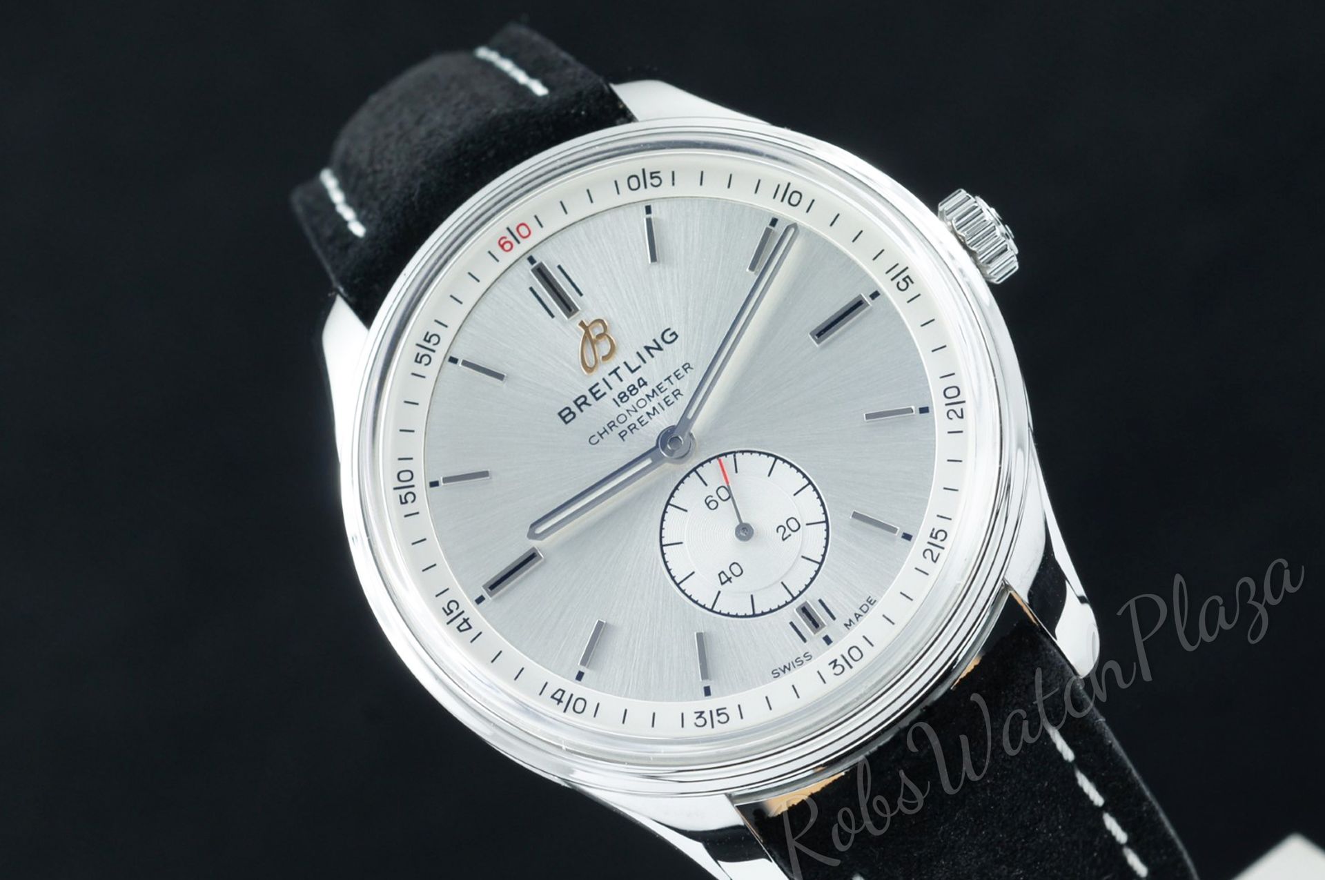 Horloge vooraanzicht: Breitling Premier Automatic 40 Silver dial A37340