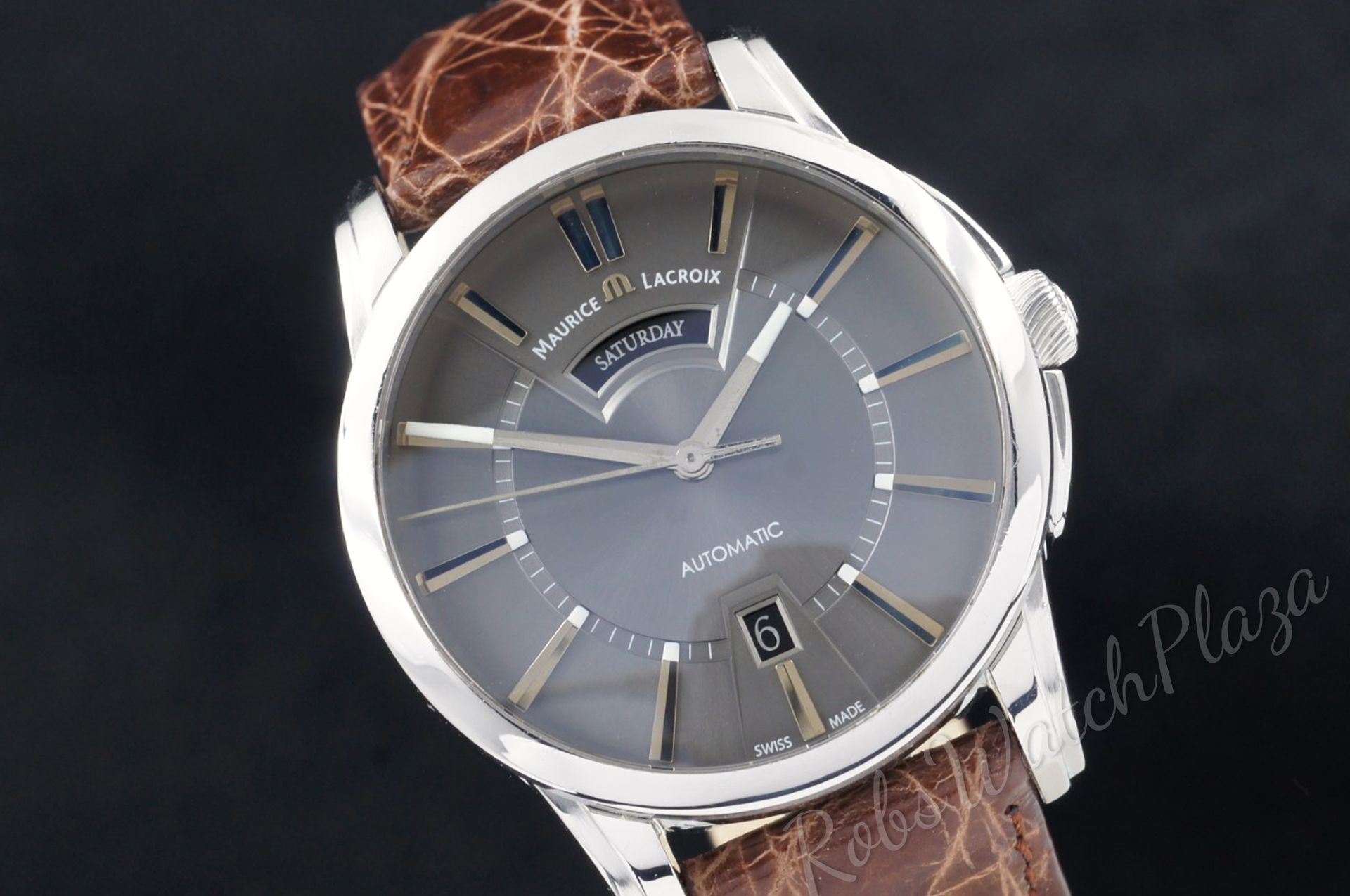 Foto horloge vooraanzicht op RobsWatchPlaza van een: Maurice Lacroix Pontos Day/Date automatic PT6158