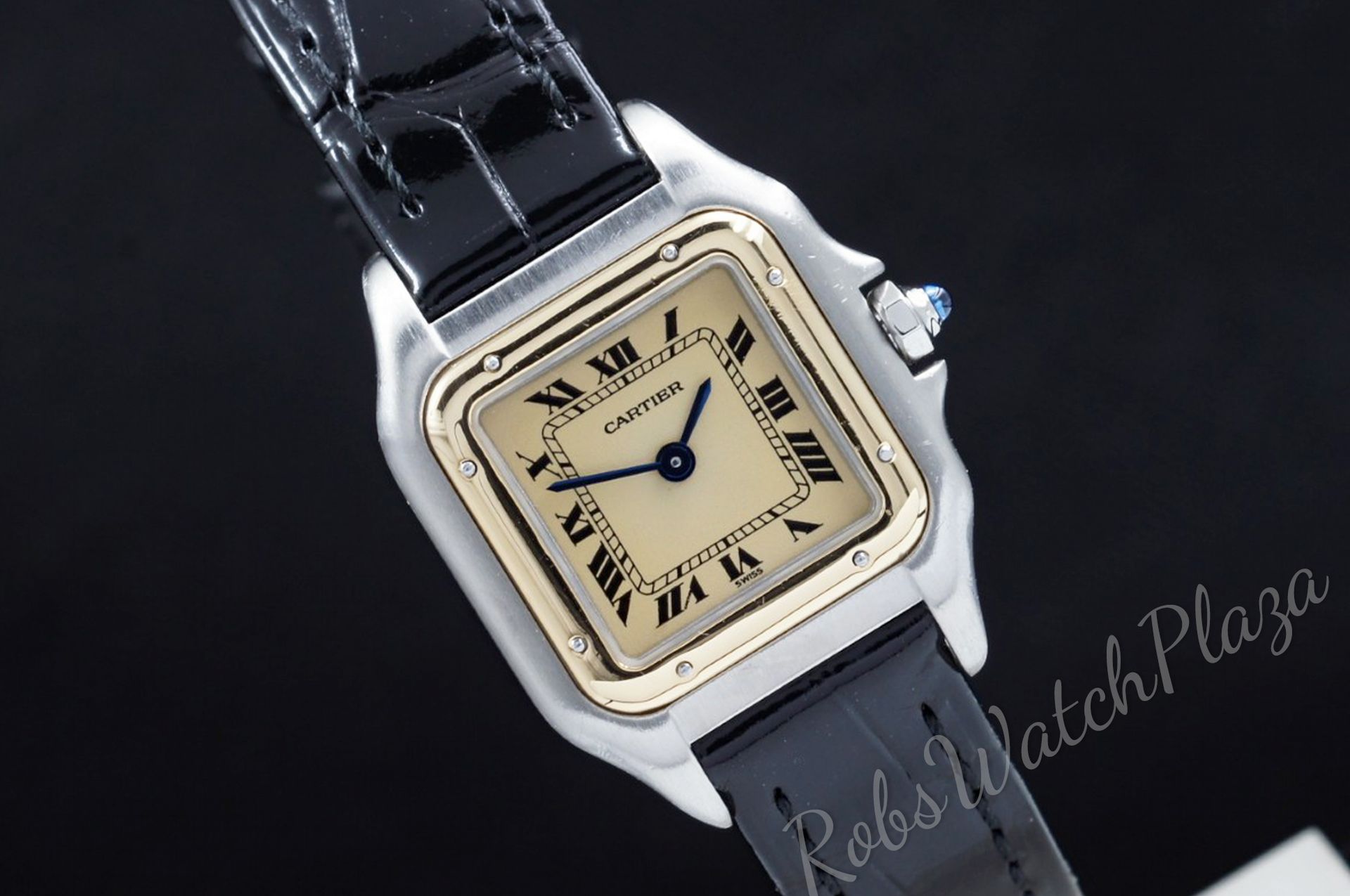 Foto horloge vooraanzicht op RobsWatchPlaza van een: Cartier Panthère g/st quartz 166921