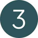 White number 3 on a dark teal circle.