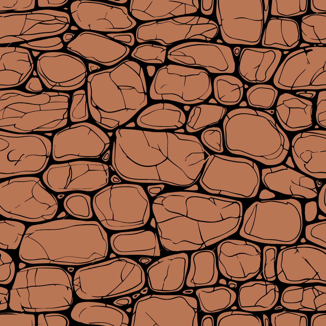 A drawing of a stone wall with a seamless pattern