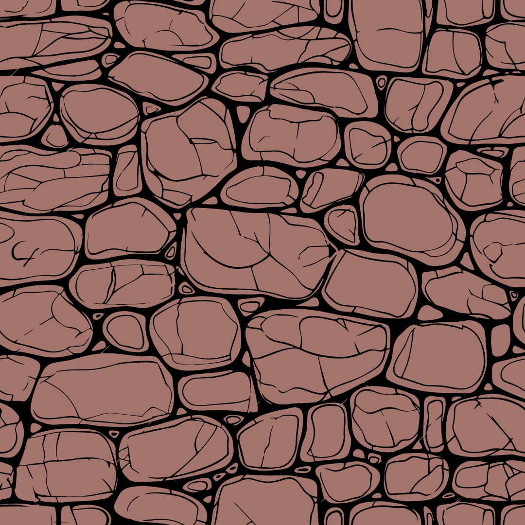 A drawing of a stone wall with a seamless pattern