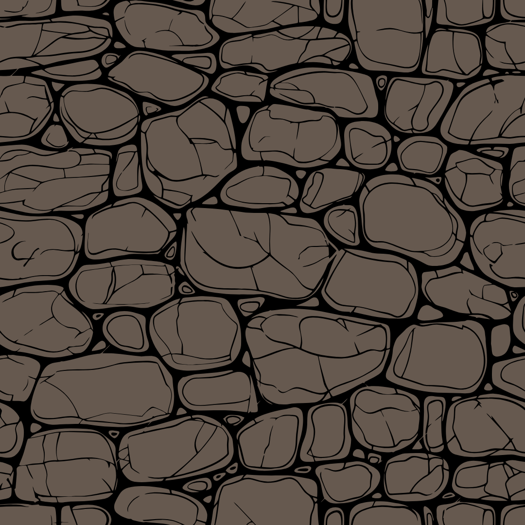 A drawing of a stone wall with a seamless pattern