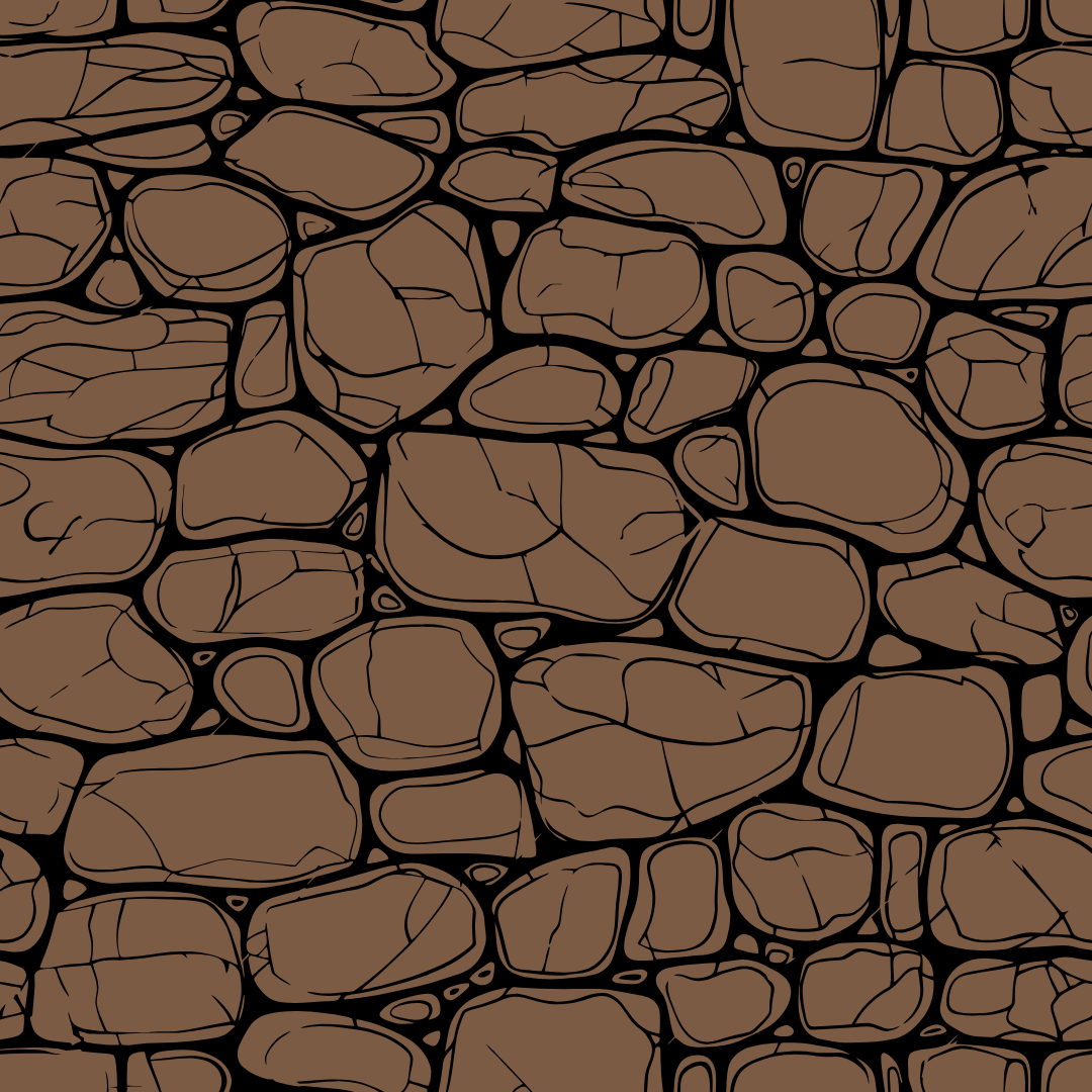 A drawing of a stone wall with a seamless pattern