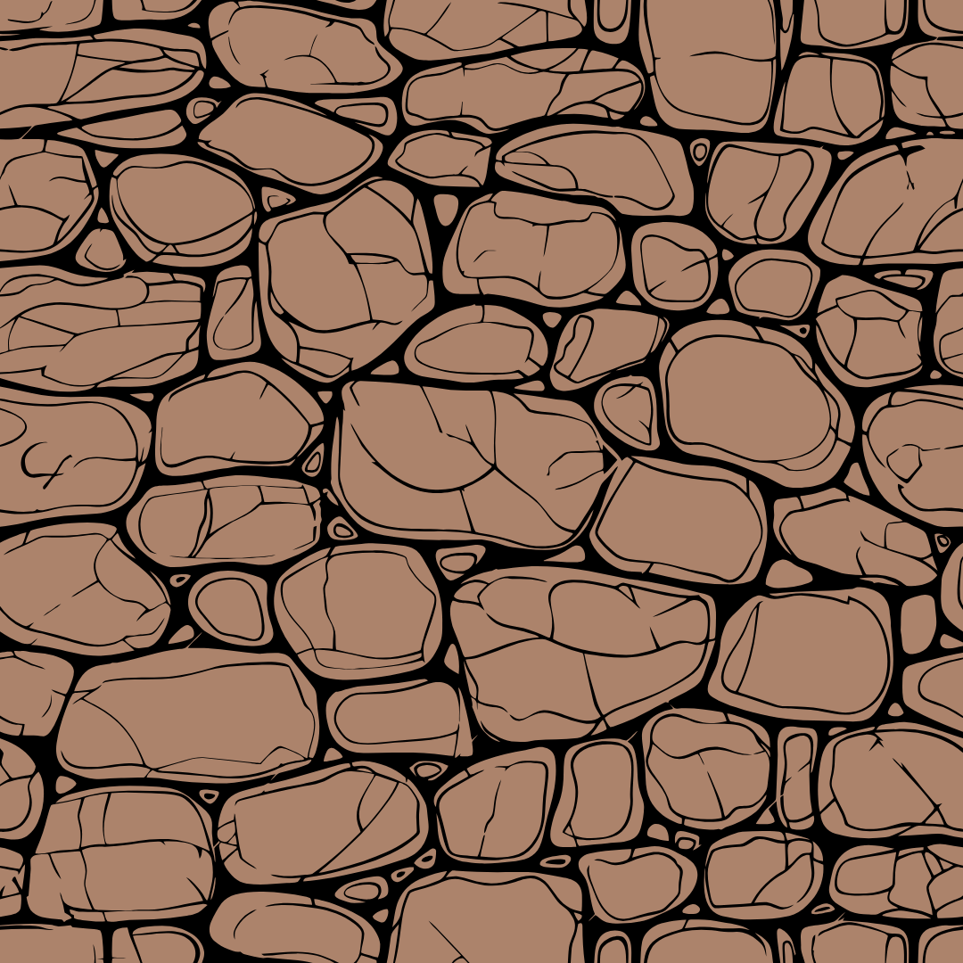 A drawing of a stone wall with a seamless pattern