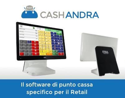 Un sistema POS con il logo 