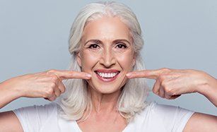 Dental Implants — Old Woman Smiling in Redding, CA