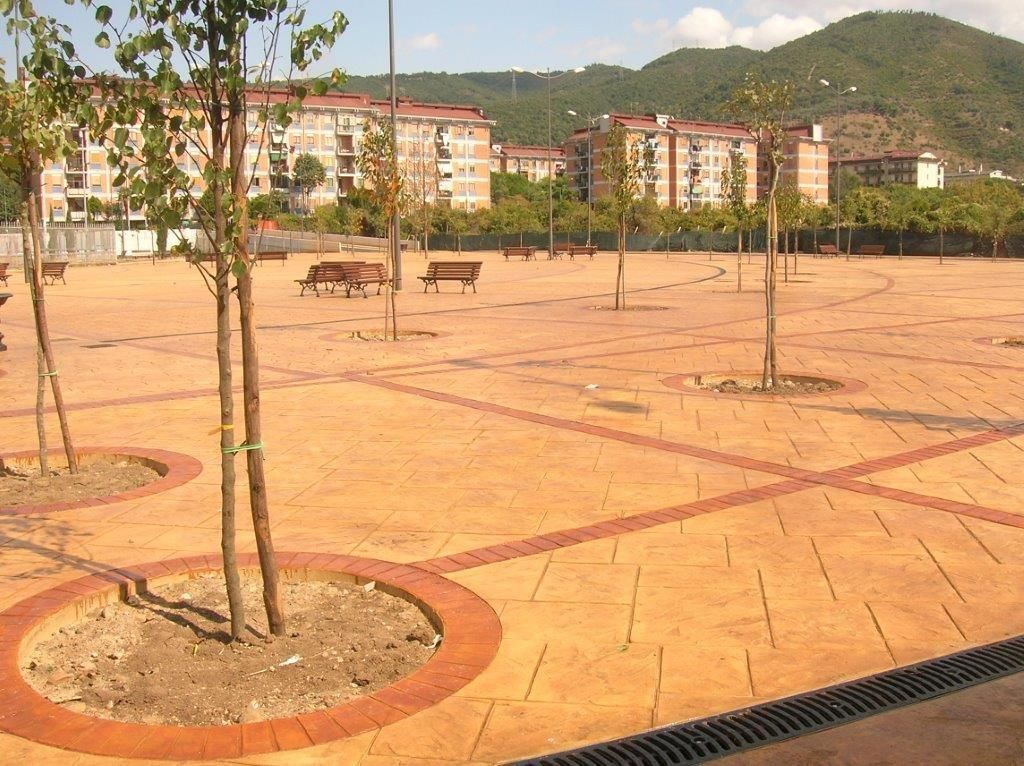 pavimento stampato giardino