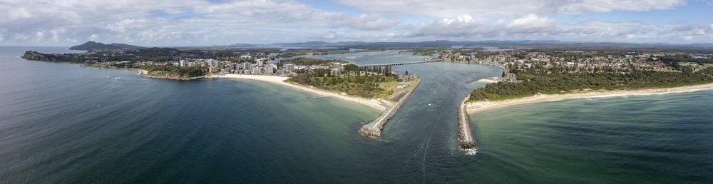 Aerial View of Forster — Roofing And Guttering In Forster, NSW