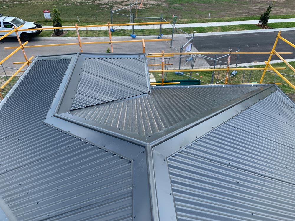 Top View of Metal Roofing — Roofing And Guttering In Newcastle, NSW