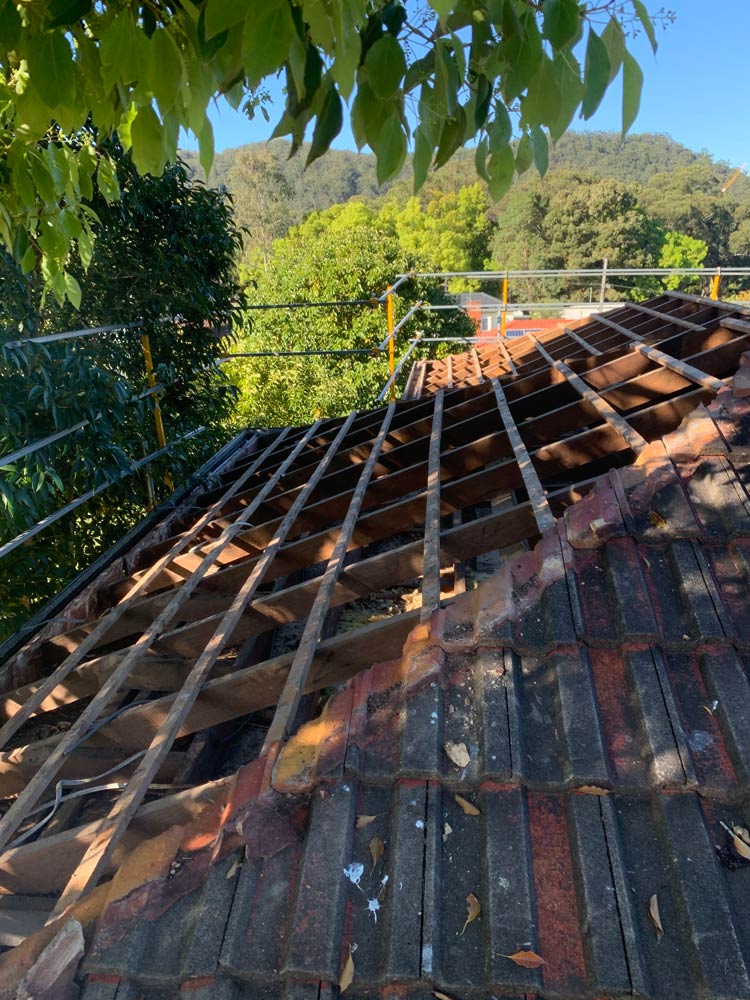 Damaged Roof — Roofing And Guttering In Newcastle, NSW