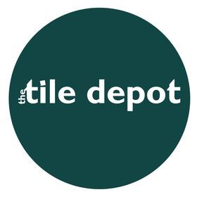 The tile depot logo is in a green circle on a white background.