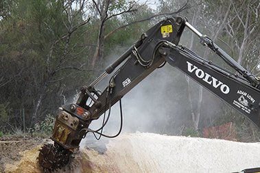 Volvo Excavator Black — Adam Lowe Earthmoving in Somersby, NSW