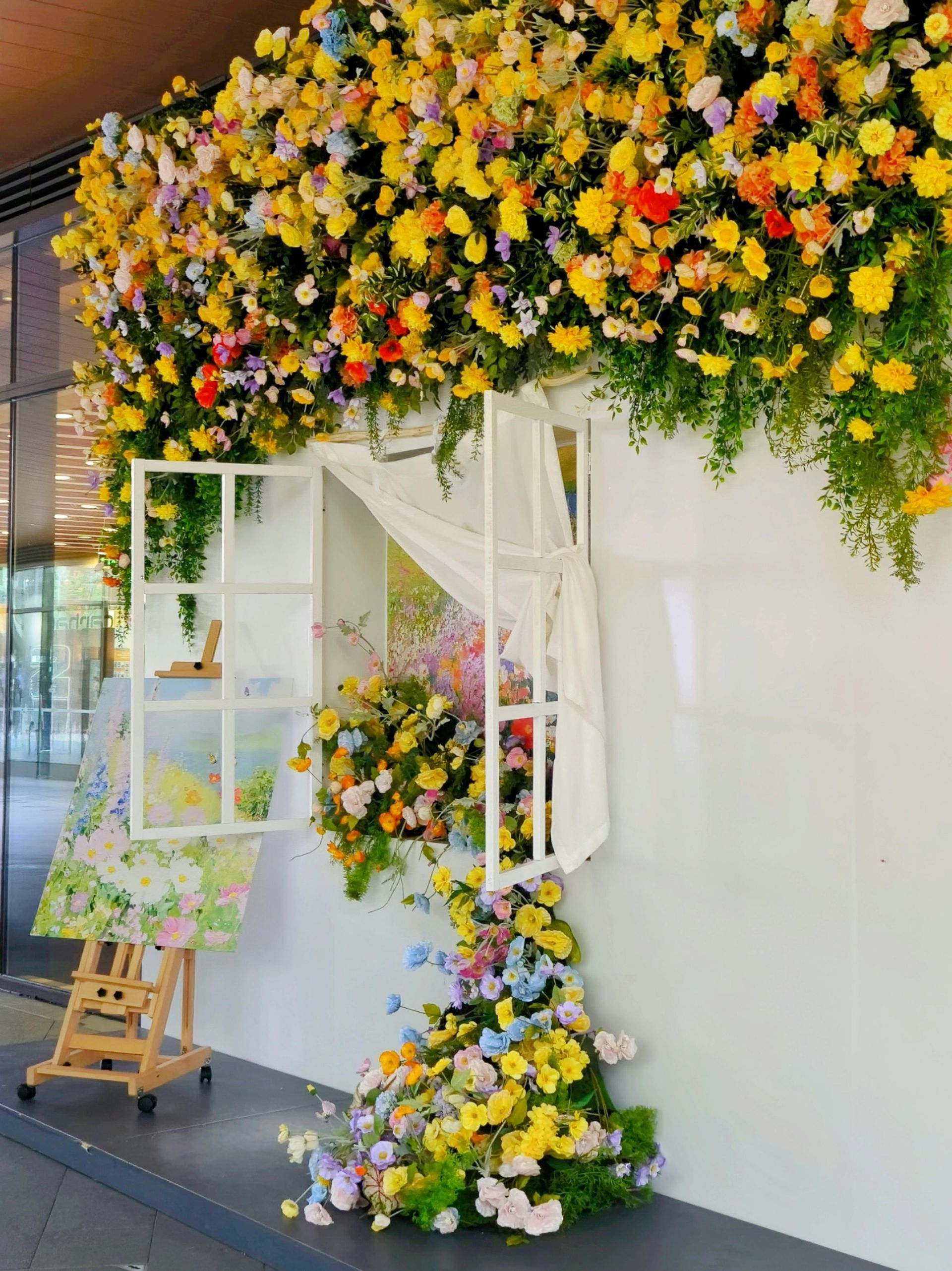flowers in a window