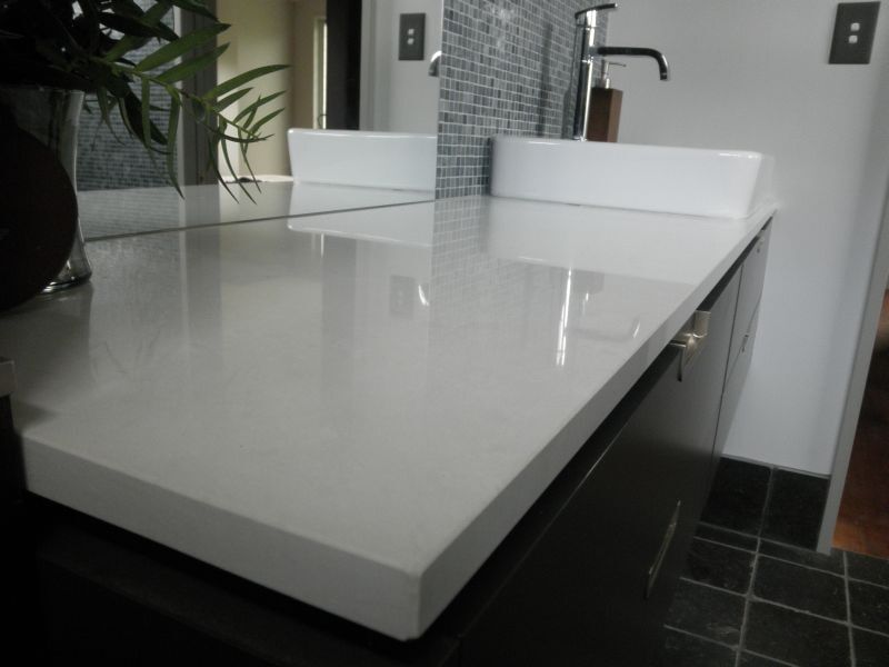 20mm Ceasarstone Organic White Benchtop — Cabinet Makers in Kunda Park, QLD