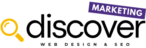Logo: “discover” with a magnifying glass graphic, 