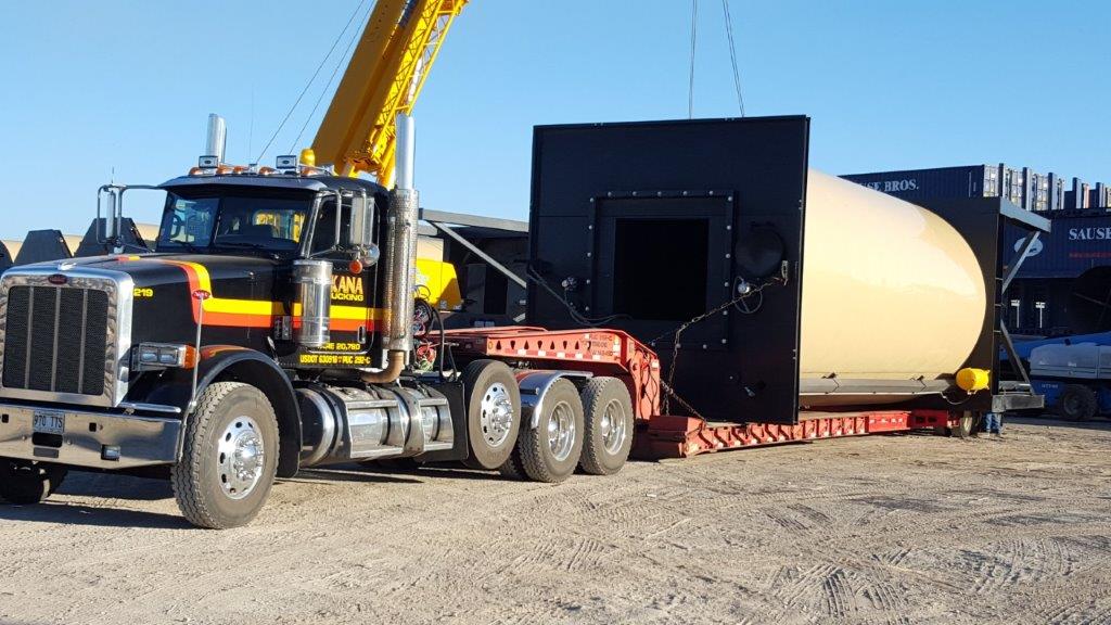 Truck Transporting a SIlo