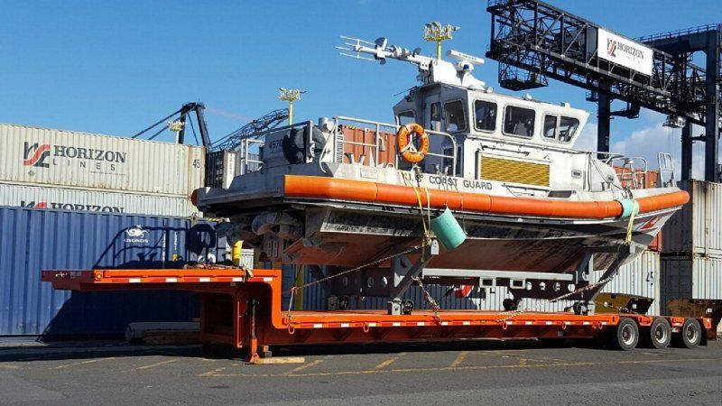 Boat being transported