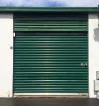 The garage door of a 10x10x9 unit