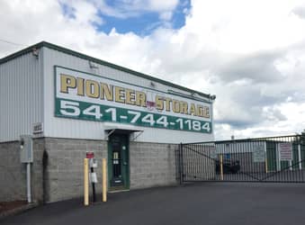 Front of the Pioneer Storage Facility