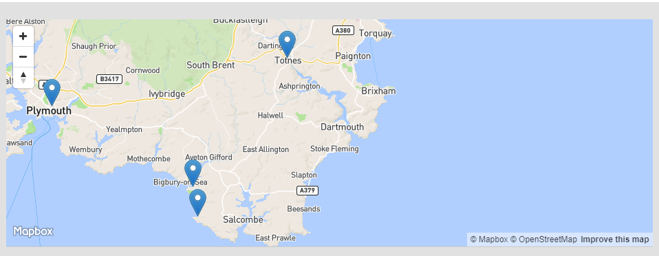 Map of Plymouth area