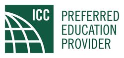 The icc preferred education provider logo is green and white.