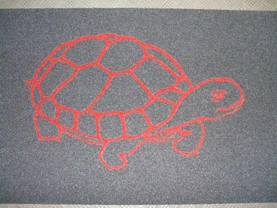 zerbino con disegno di tartaruga