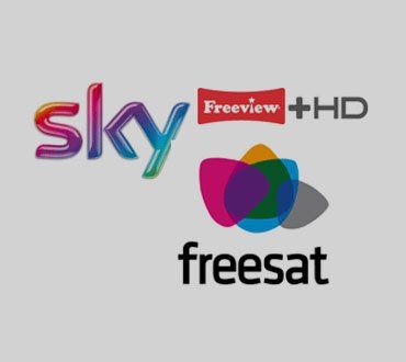 sky freesat Freeview logos