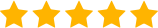 A row of yellow stars on a white background.