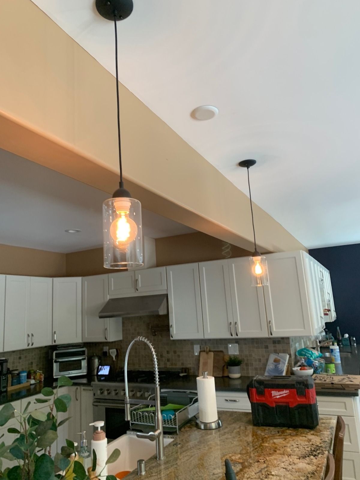 New lighting installation in kitchen