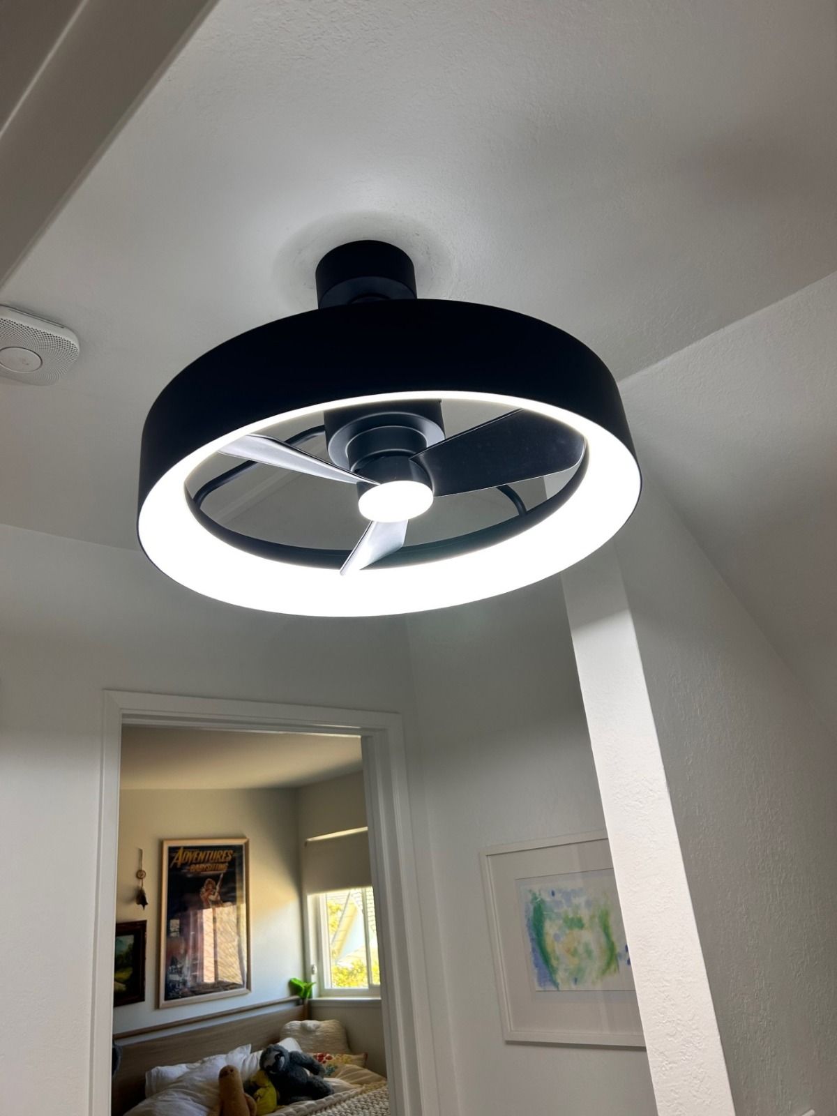 new fan light combo installation