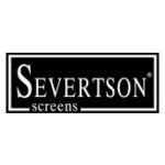 A black and white logo for severtson screens.