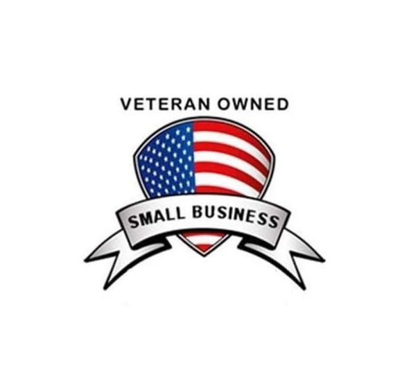 A logo for a veteran owned small business