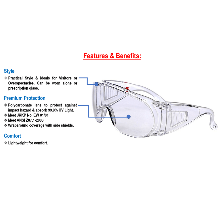 Eye 3M™ 1611 Visitor Overspectacles