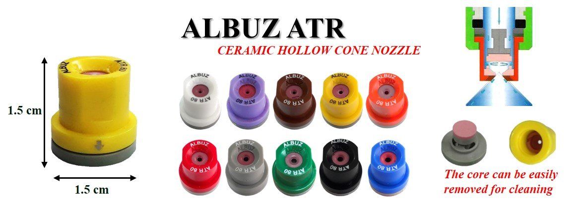 albuz ceramic nozzle, nozzle, spray nozzle, hollow cone nozzle, fine droplet nozzle, high pressure nozzle, disinfectant nozzle, jun chong nozzle, agricultural nozzle, high volume nozzle, low volume nozzle, 1 hole nozzle, ceramic nozzle, fungicide nozzle, weedicide nozzle, herbicide nozzle, insecticide nozzle, pesticide nozzle, garden nozzle, muncung, muncung penyembur, muncung tong racun, muncung pam racun, muncung pb, muncung tahan tekanan tinggi, muncung seramik.